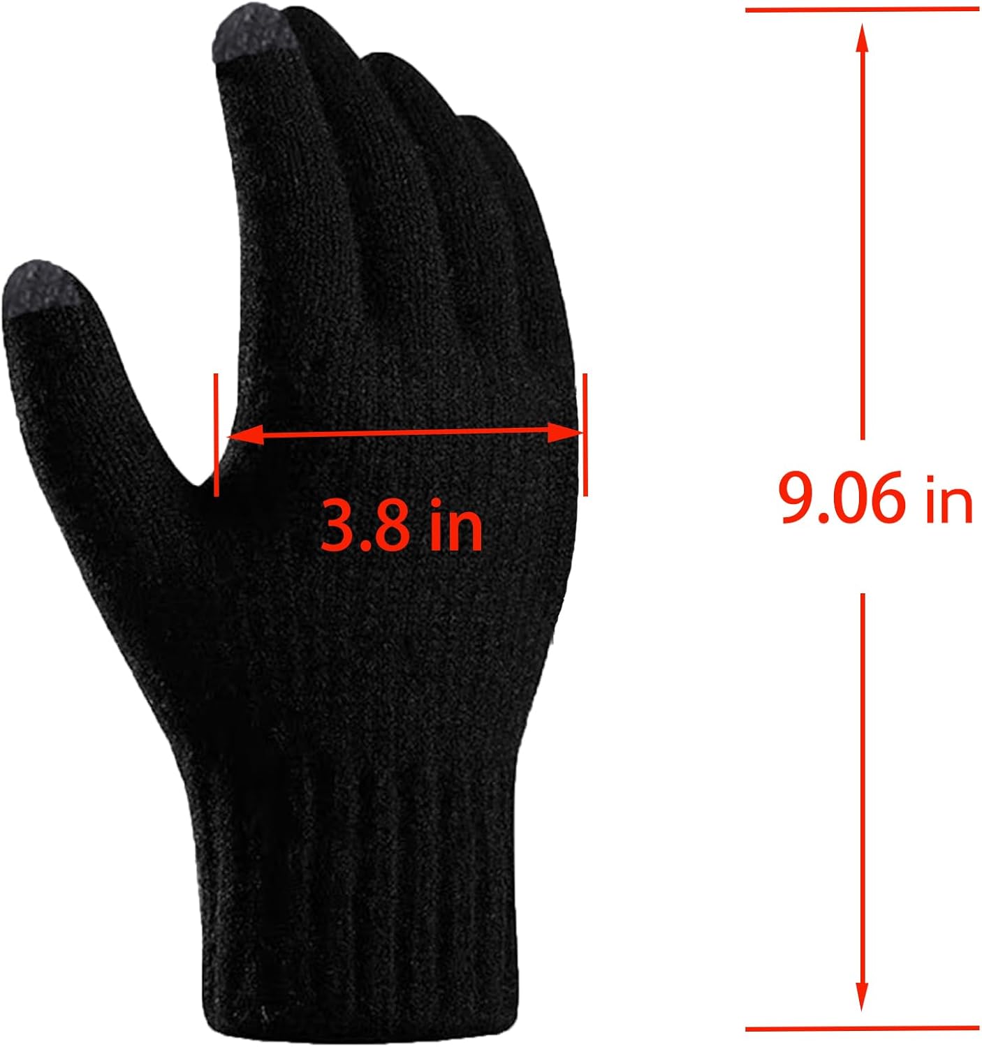 Wool Winter Gloves Men Women Fleece lined Knit Touch Screen Warm Thermal Snow Driving Cycling Gloves Cold Weather - Image 2