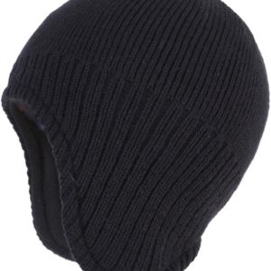 Mens Warm Winter Hats  Lined Earflap Hat Daily Beanie Watch Cap