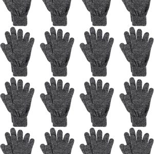 16 Pairs Winter Gloves for Men Women Knit Stretchy Warm Gloves Adult Magic Gloves Bulk Pack